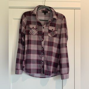 Urban Collection Purple Plaid Button Up